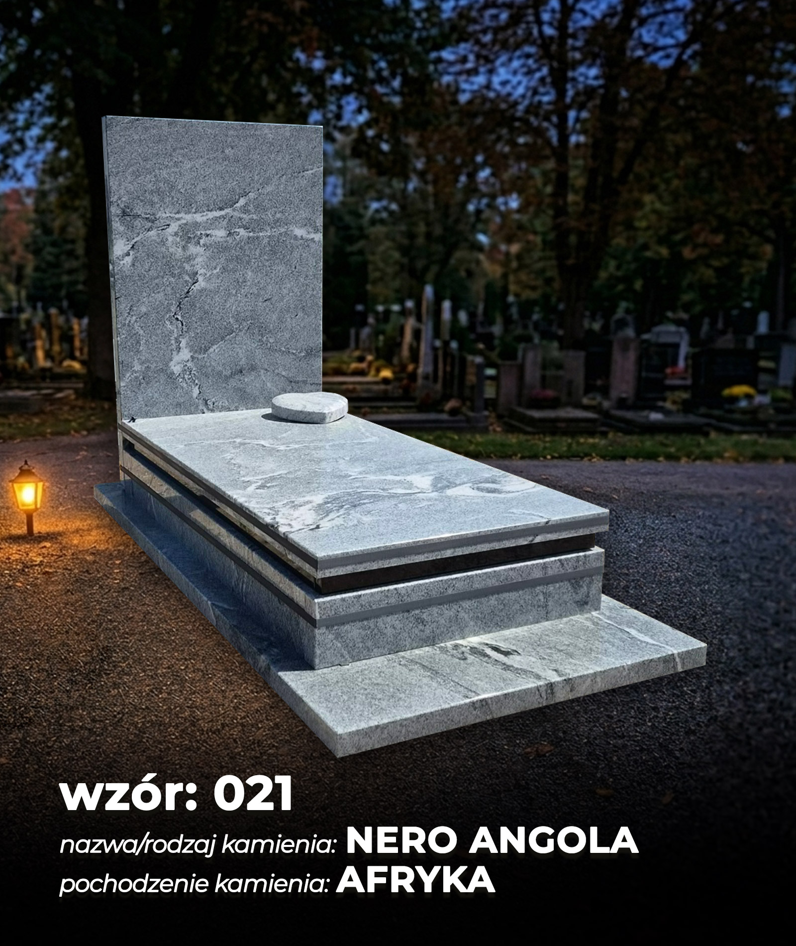 21. NERO ANGOLA - pochodzenie kamienia: AFRYKA