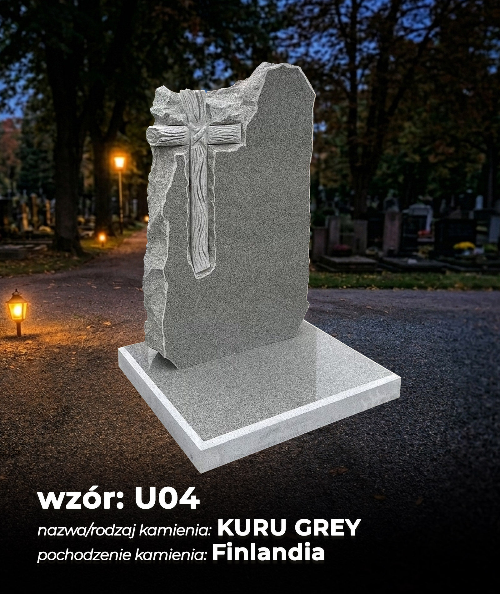 4. KURU GREY - pochodzenie kamienia: Finlandia