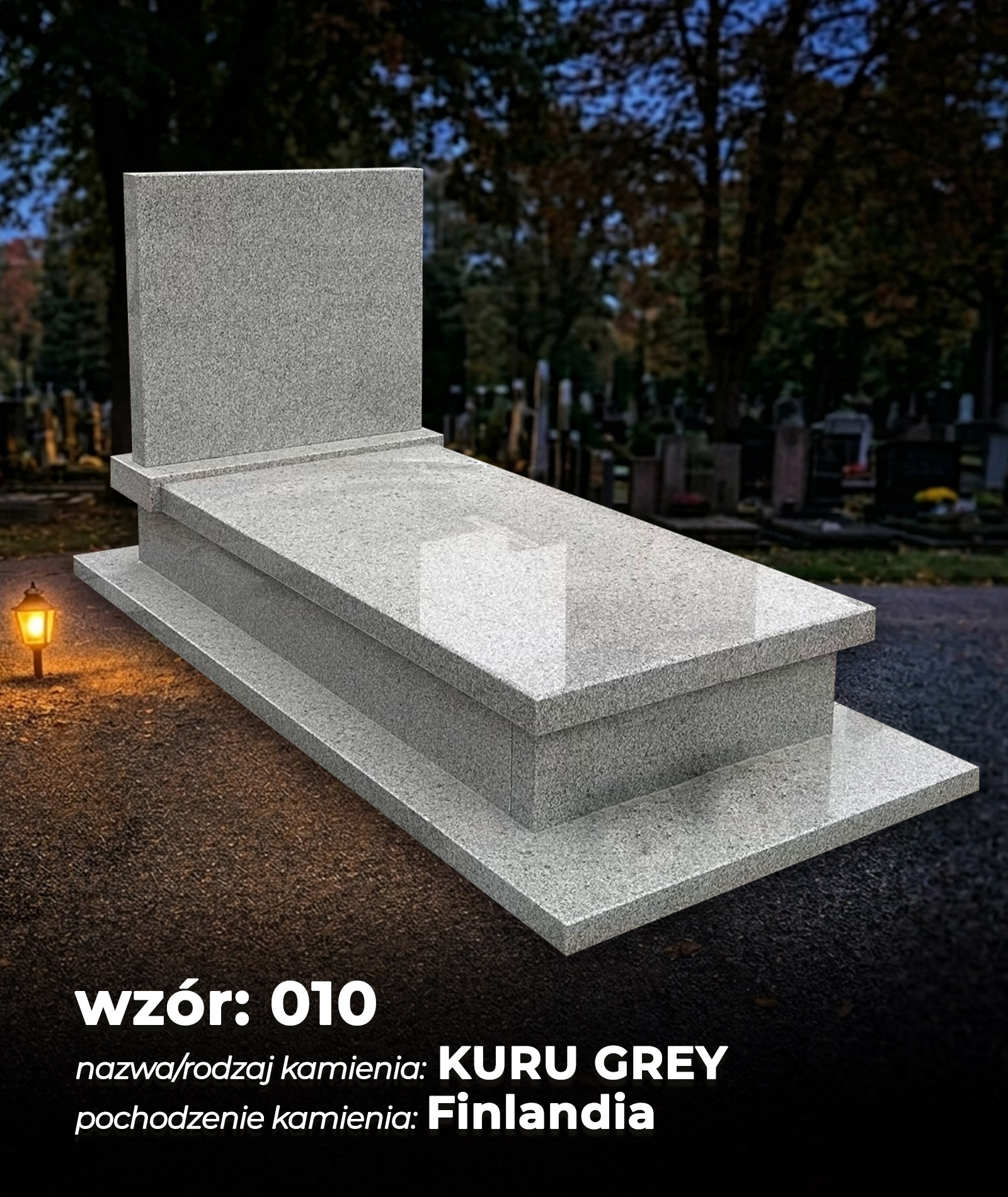 10. KURU GREY - pochodzenie kamienia: Finlandia