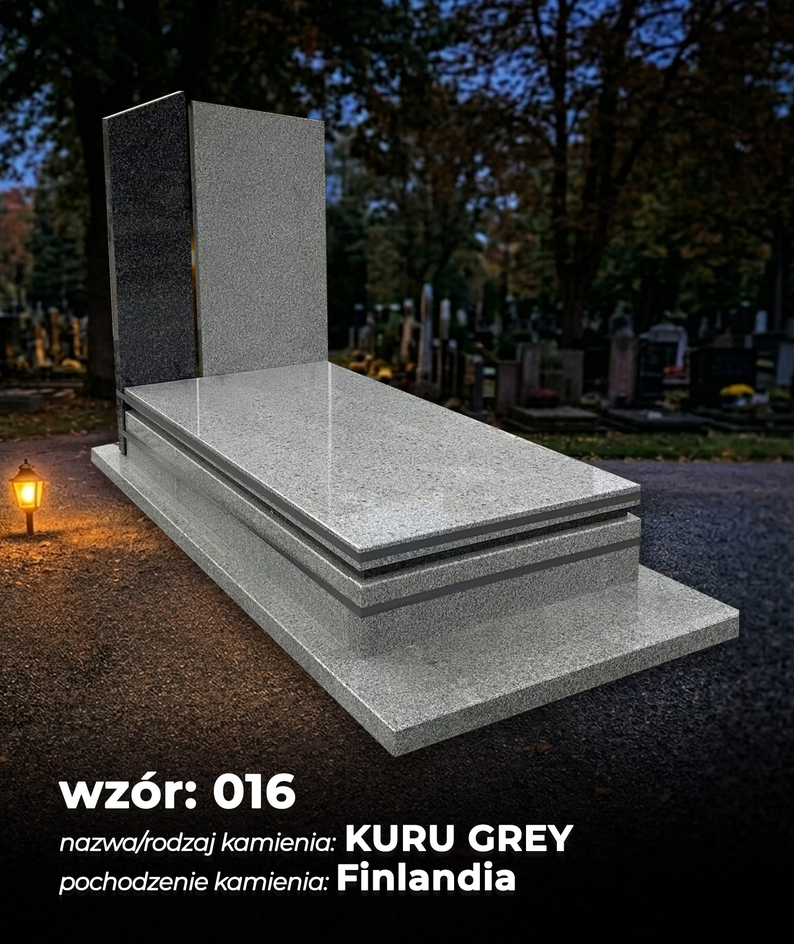 16. KURU GREY - pochodzenie kamienia: Finlandia