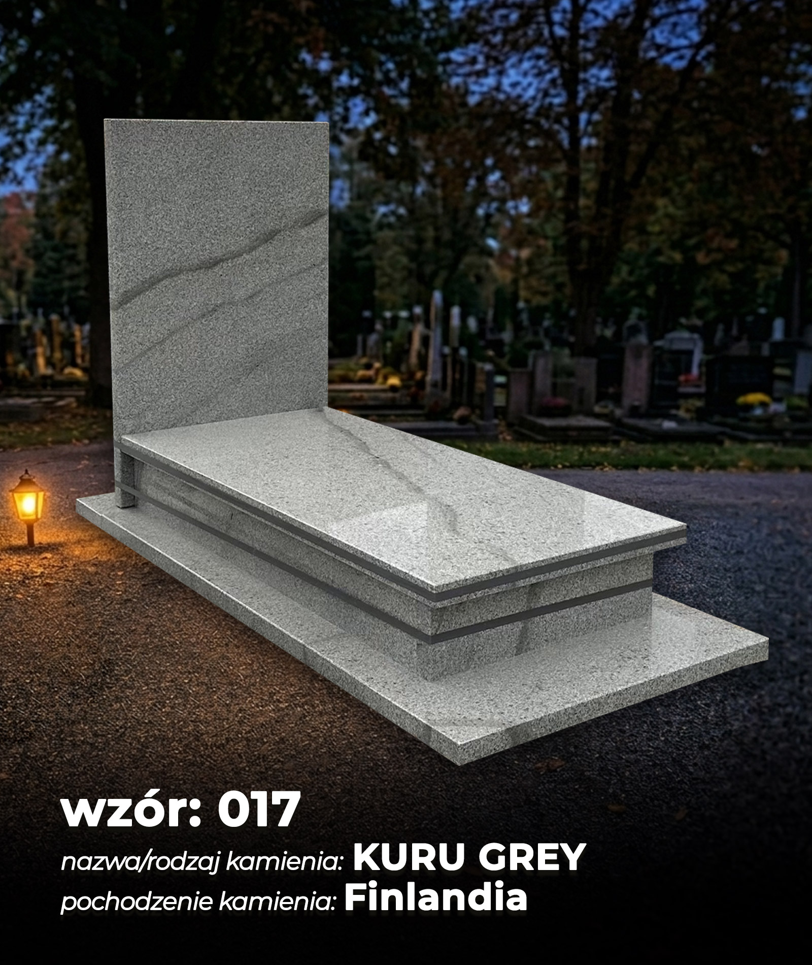 17. KURU GREY - pochodzenie kamienia: Finlandia