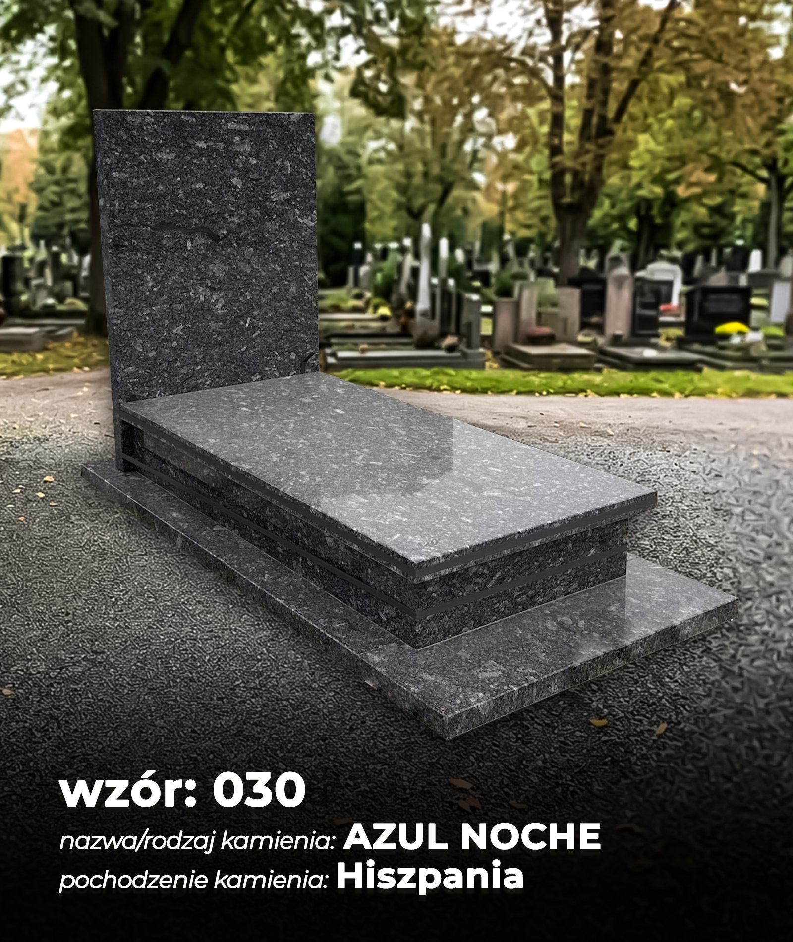30. AZUL NOCHE - pochodzenie kamienia: Hiszpania